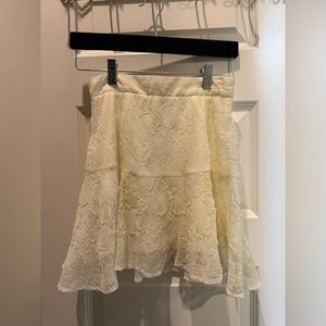 Altar'd State Cream Textured A-Line Skirt